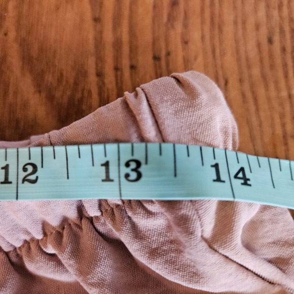 Dakatoo Tan 2 pc Outfit Puff Sleeveless Top Drawstring Waist Wide Leg Pant NWT - Picture 7 of 14